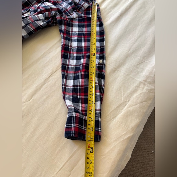 Tommy Hilfiger Gray/navyblue and Red Plaid Shirt Size L/G - Picture 4 of 15